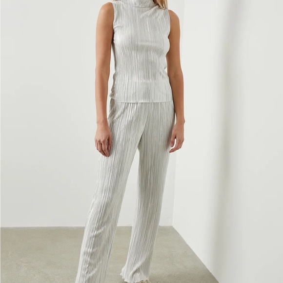 Rails Rowan Pants in Silver Plisee - Picture 3 of 4